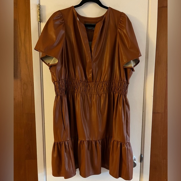 Anthropologie The Somerset Mini Dress Faux
Leather Edition - Picture 2 of 7